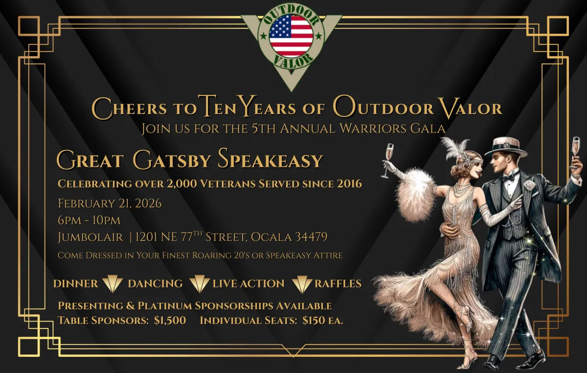 5th Annual Warriors Gala Speakeasy event banner